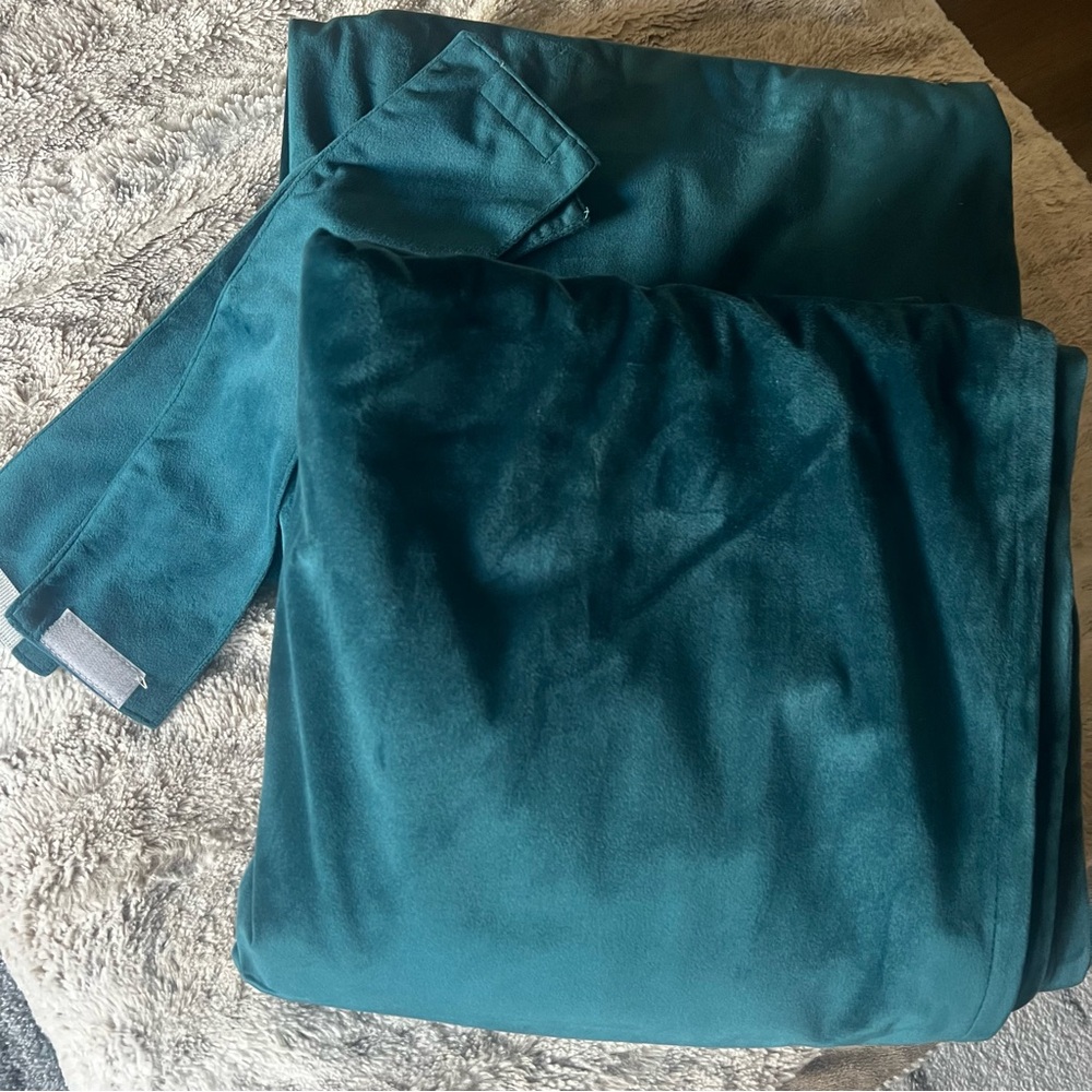 Turquoise BlackoutVelvet Curtains - Picture 7 of 8